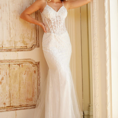 Jovani JB63673 Long Bridal Gown Beaded Wedding Dress