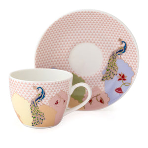 JCPL Cream Super Cup & Saucer 170 ml Set | Set of 12 Pcs