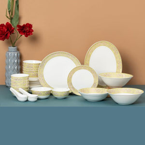 JCPL Ceramic Urmi Aroma Dinner Set | Set of 34 Pcs