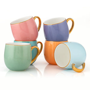 JCPL Charlie Gold Electric Coffee & Tea Mug Set | Set of 6 Pcs