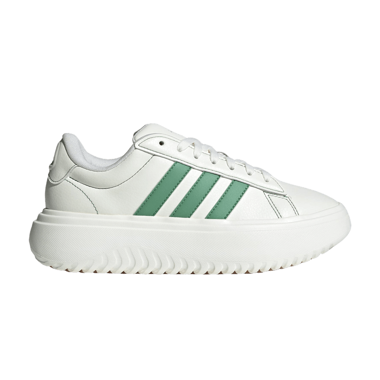 adidas Grand Court Platform Off White Preloved Green Gum (Women's)