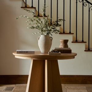 Open Box: Nycola Extendable Oval Dining Table, Natural Oak 44"W