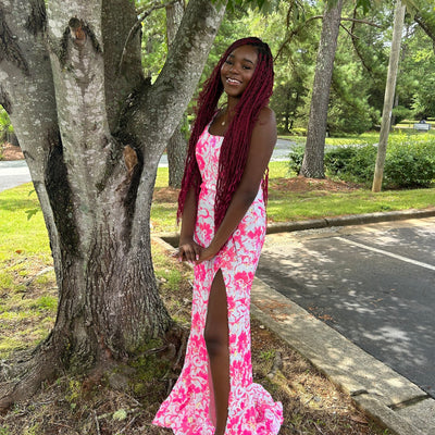 Sequin Fitted One Shoulder Slit Gown by Jovani 08256