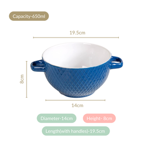Tara Ceramic Bowl Set Of 6 Multicolour 650ml