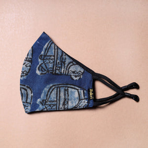 Bindaas Block Printed Cotton 3 Layer Snug Fit Face Cover