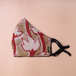 Bindaas Block Printed Cotton 3 Layer Snug Fit Face Cover
