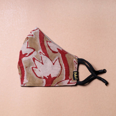 Bindaas Block Printed Cotton 3 Layer Snug Fit Face Cover