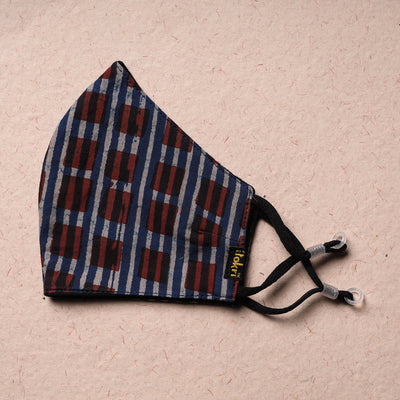 Block Printed Cotton 3 Layer Snug Fit Face Cover