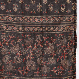 Brown Cotton Floral Printed Straight Suit Set JPSKD1008BRN
