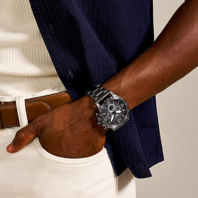 Fossil Nate Grey Dial Men 50mm JR1437