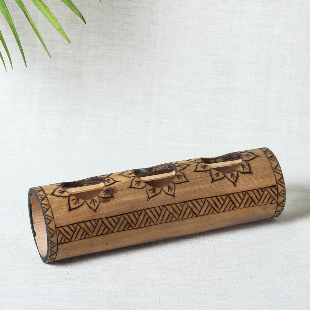 Bamboo Candle Holder - 3 Candle