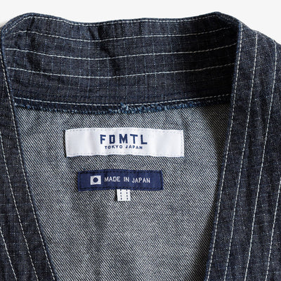 FDMTL | DENIM HAORI S/S SHIRT RINSE { INDIGO