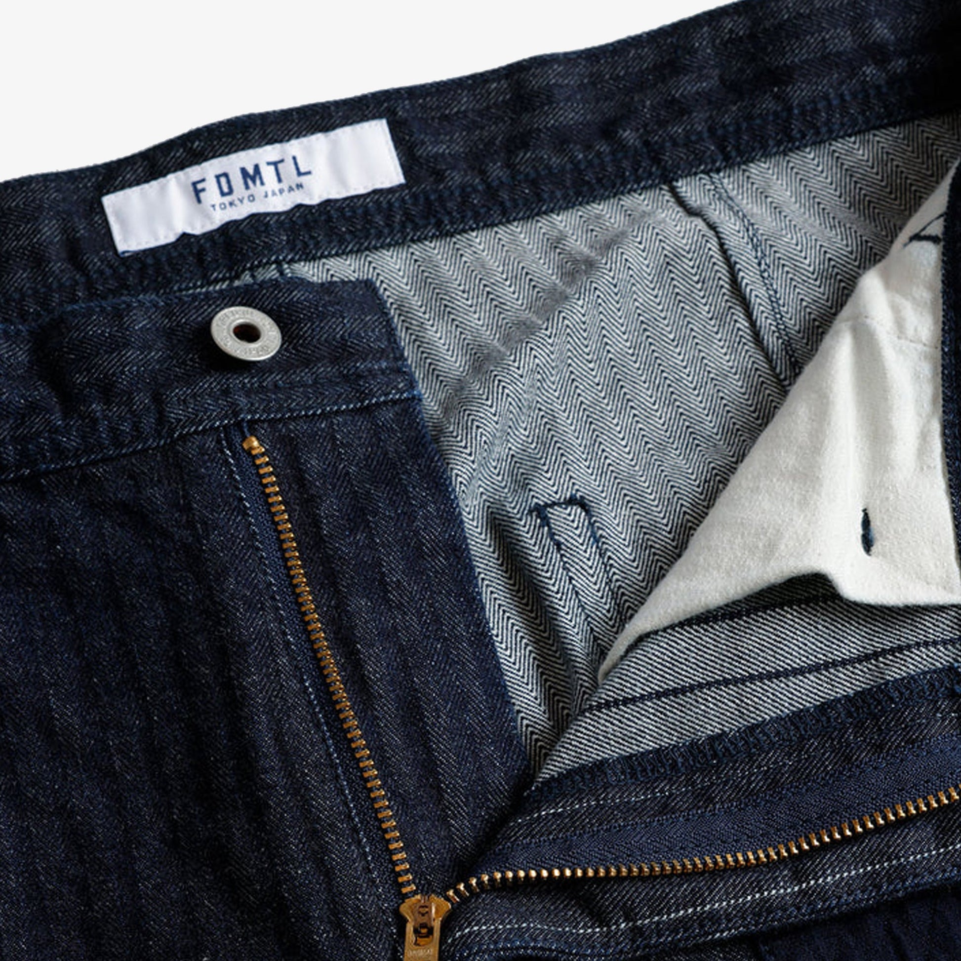 FDMTL | PATCHWORK PANTS RINSE { INDIGO