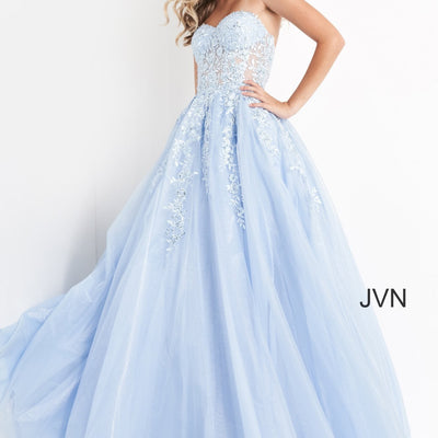 Tulle Strapless A-line Gown by Jovani 00915