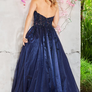 Tulle Strapless A-line Gown by Jovani 00915