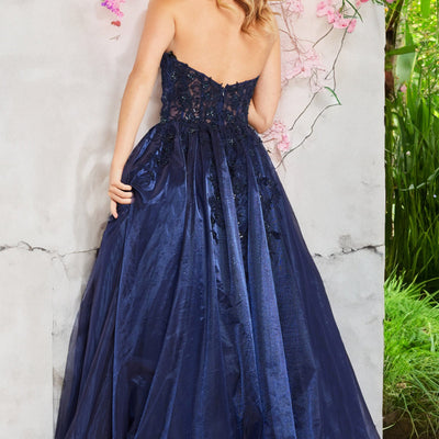 Tulle Strapless A-line Gown by Jovani 00915