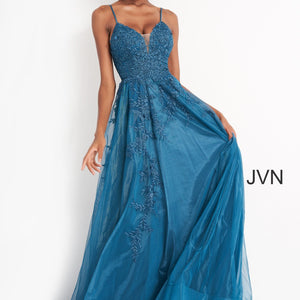 Applique Sleeveless A-line Gown by Jovani 02266