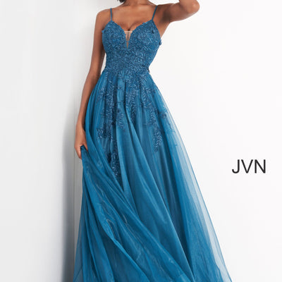 Applique Sleeveless A-line Gown by Jovani 02266