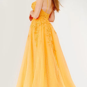 Applique Sleeveless A-line Gown by Jovani 02266