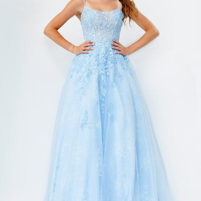 Tulle Sleeveless A-line Gown by Jovani 06644