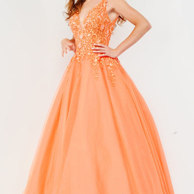 Tulle Sleeveless A-line Gown by Jovani 22831