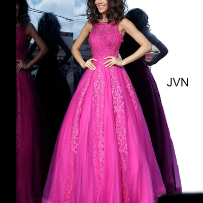 Tulle Sleeveless A-line Gown by Jovani 59046