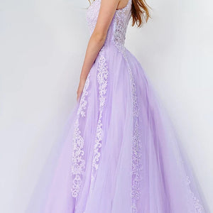 Tulle Sleeveless A-line Gown by Jovani 59046