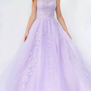 Tulle Sleeveless A-line Gown by Jovani 59046