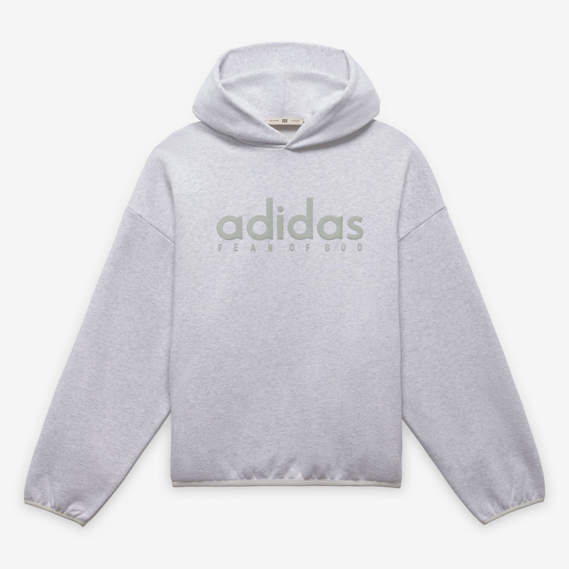 ADIDAS | FEAR OF GOD ATHLETICS COTTON FLEECE HOODIE { LIGHT GREY HEATHER