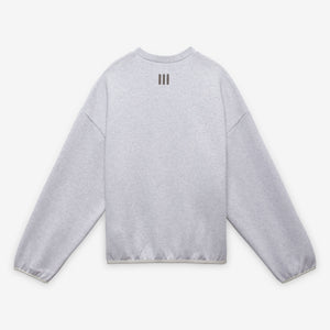 ADIDAS | FEAR OF GOD ATHLETICS HEATHER FLEECE CREWNECK { LIGHT GREY