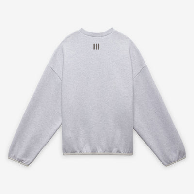 ADIDAS | FEAR OF GOD ATHLETICS HEATHER FLEECE CREWNECK { LIGHT GREY