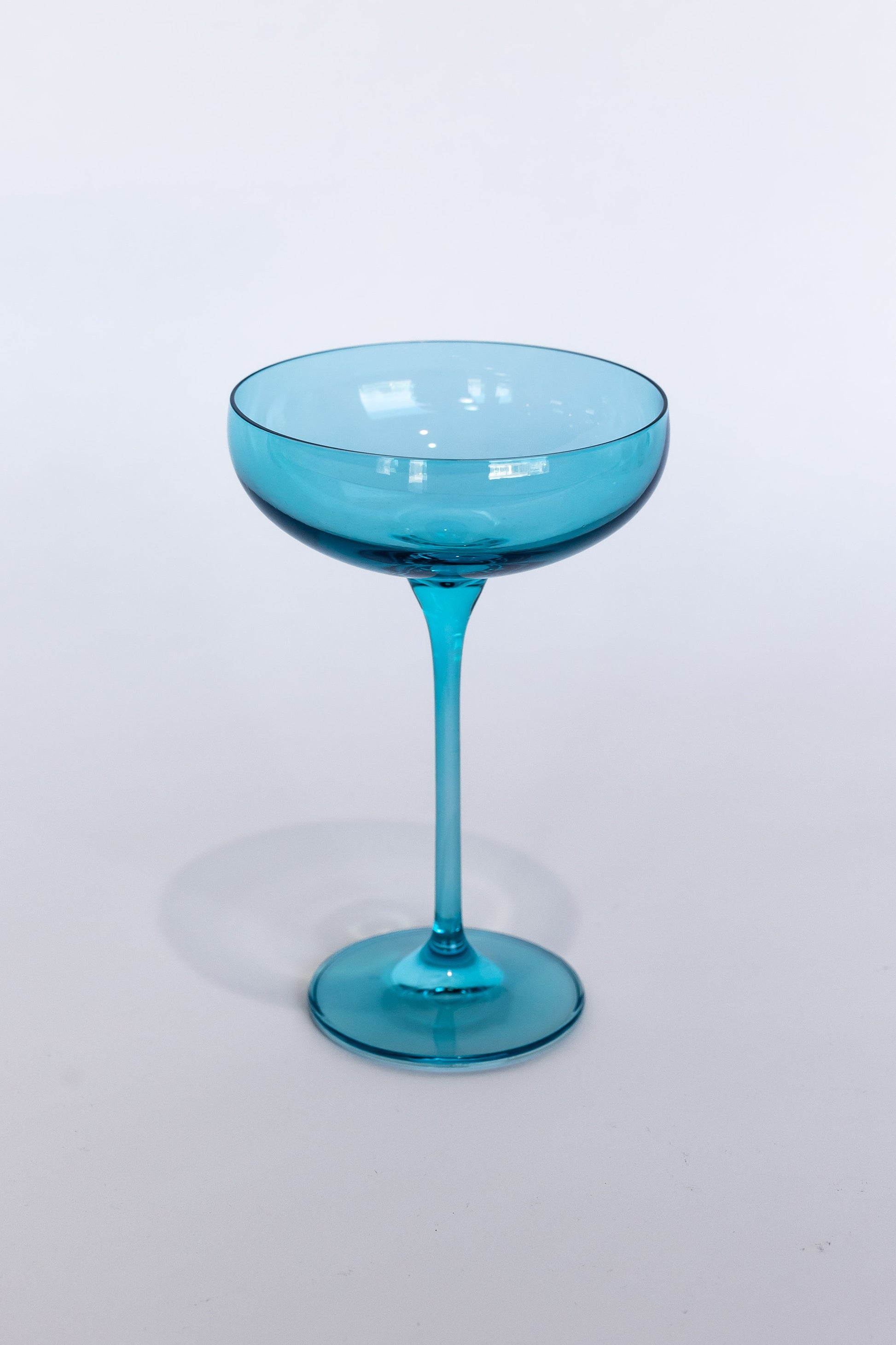 Estelle Colored Champagne Coupe Stemware - Set of 2 {Ocean Blue}