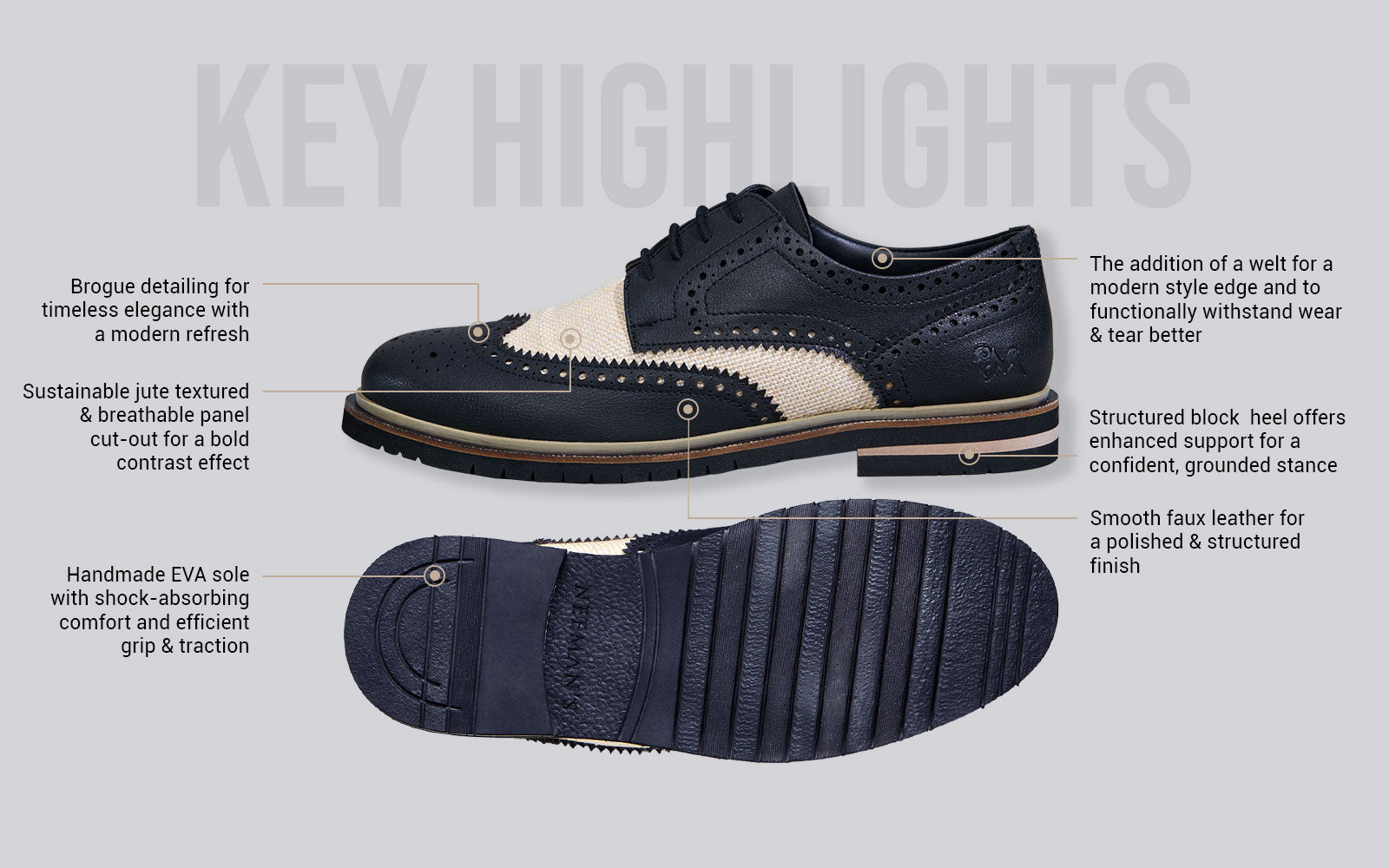 Jute Dress Oxfords : Black