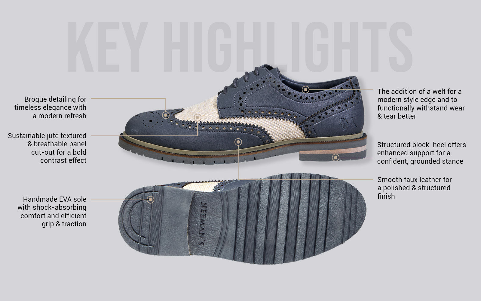 Jute Dress Oxfords : Grey