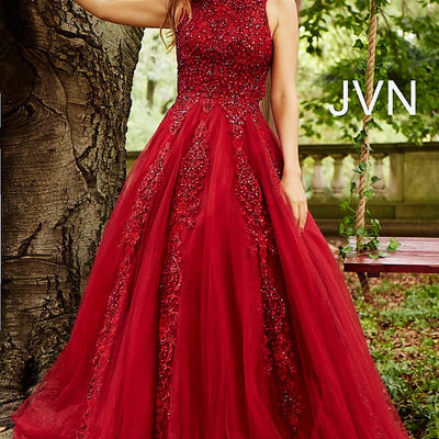 Tulle Sleeveless A-line Gown by Jovani 59046