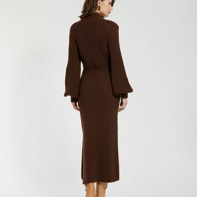 Mac Duggal K10060 Long Sleeve Fitted Formal Midi Length Evening Dress
