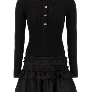 Ganni Melange Rib Knit Mini Dress