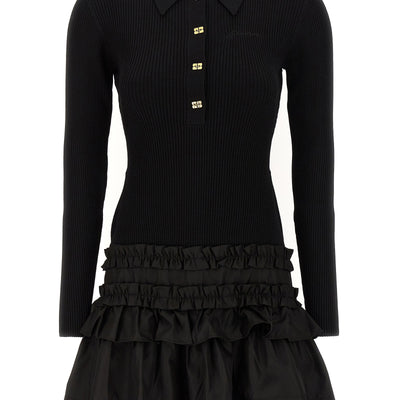 Ganni Melange Rib Knit Mini Dress