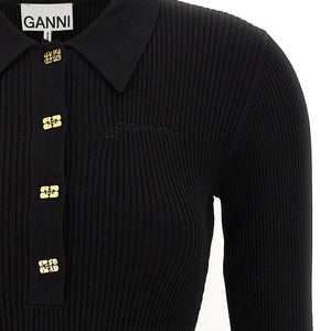 Ganni Melange Rib Knit Mini Dress