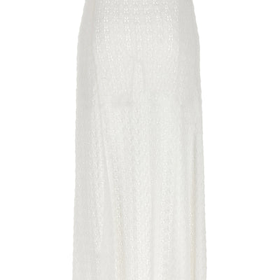 Ganni Shiny Pointelle Knit Skirt