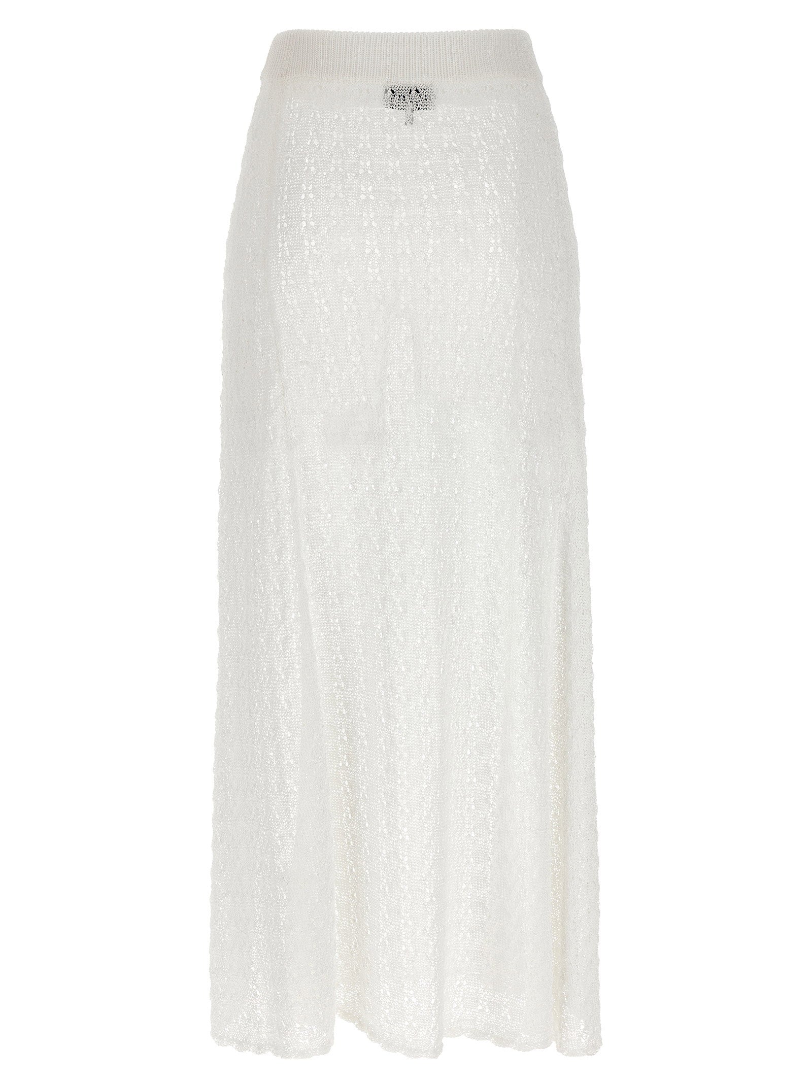 Ganni Shiny Pointelle Knit Skirt