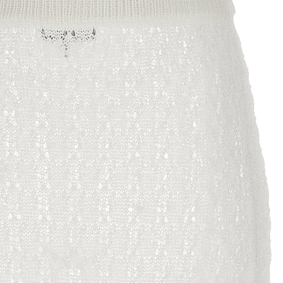 Ganni Shiny Pointelle Knit Skirt