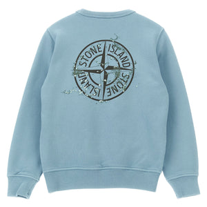 Stone Island Junior Front And Back Print Sweatshirt