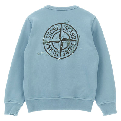 Stone Island Junior Front And Back Print Sweatshirt