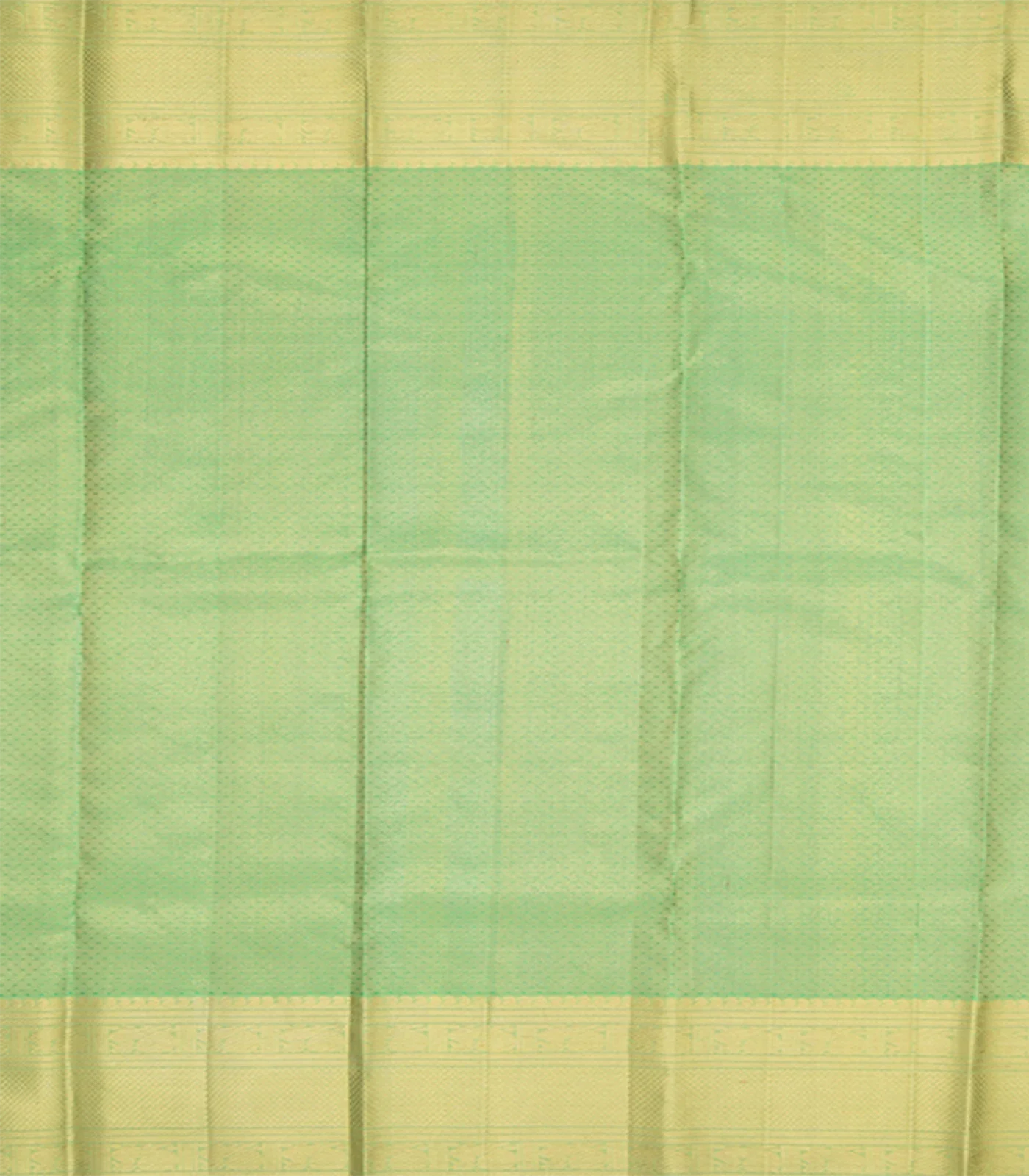 Peach Zari Handwoven Kanchipuram Korvai Silk Saree With Silver Zari Floral Motifs And Green Pallu