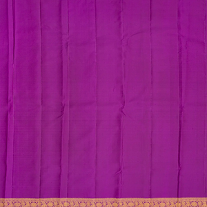 Purple Handloom Kanchipuram Silk Saree With Annam Buttas-Purple