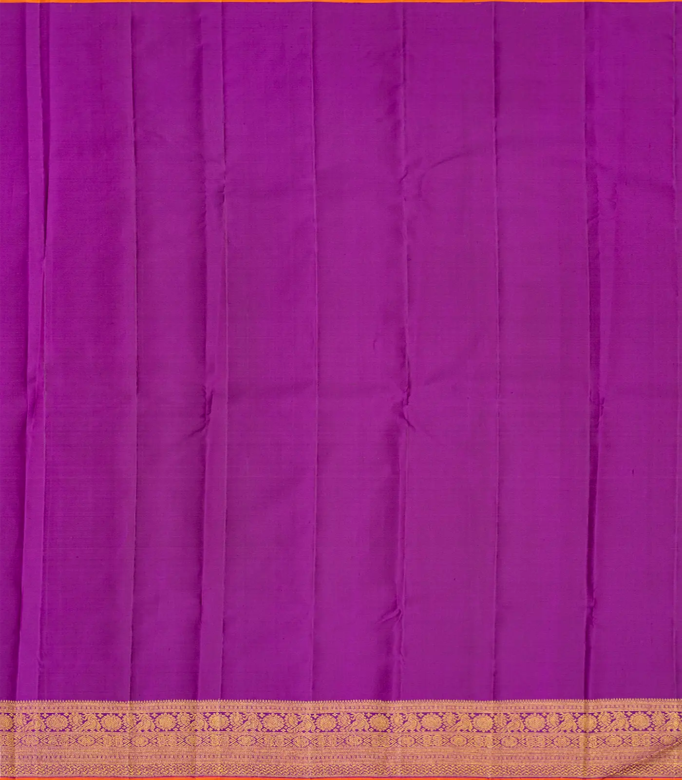 Purple Handloom Kanchipuram Silk Saree With Annam Buttas-Purple