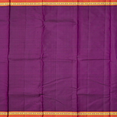 Lavender Handloom Kanchipuram Korvai Silk Saree With Buttas-Lavander