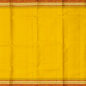 Dark Brown Handloom Kanchipuram Korvai Silk Saree With Buttas-Dark Brown