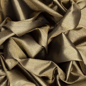 Black Handloom Kanchipuram Silk Saree With Combtooth Border-Black